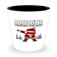 thumbnail image 1 of Santa Shot Glass, Dabbing Through The Snow, Christmas Gift, Mini Glassware, 1.5oz Cup, 1 of 3
