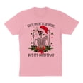 thumbnail image 1 of Santa Skeleton Dead Inside Shirt Unisex Large Pink, 1 of 5