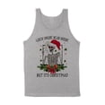 thumbnail image 1 of Santa Skeleton Dead Inside Tank Top Unisex Small Grey, 1 of 5
