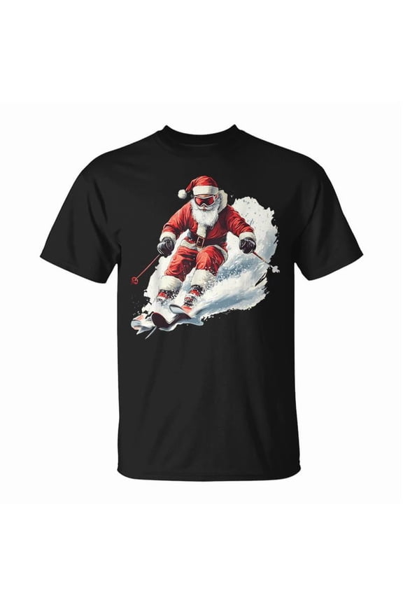 Santa Skiing Christmas Skier Ski Racer Xmas TShirt