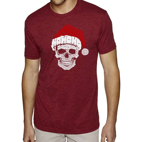 Santa Skull - Men's Premium Blend Word Art T-Shirt