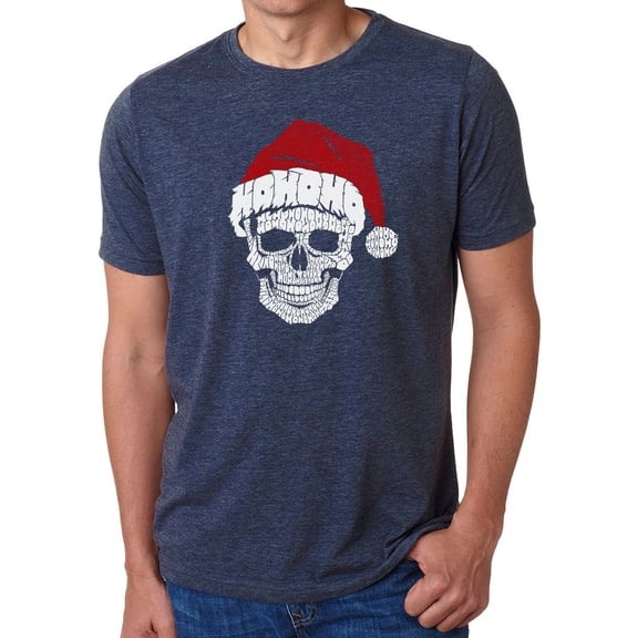 Santa Skull - Men's Premium Blend Word Art T-Shirt