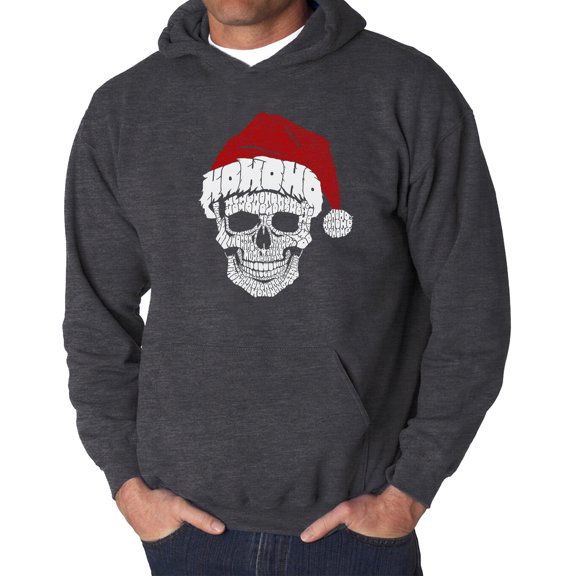 Santa Skull - Men's Word Art Hooded Sweatshirt