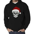 thumbnail image 1 of Santa Skull - Men's Word Art Hooded Sweatshirt, 1 of 3