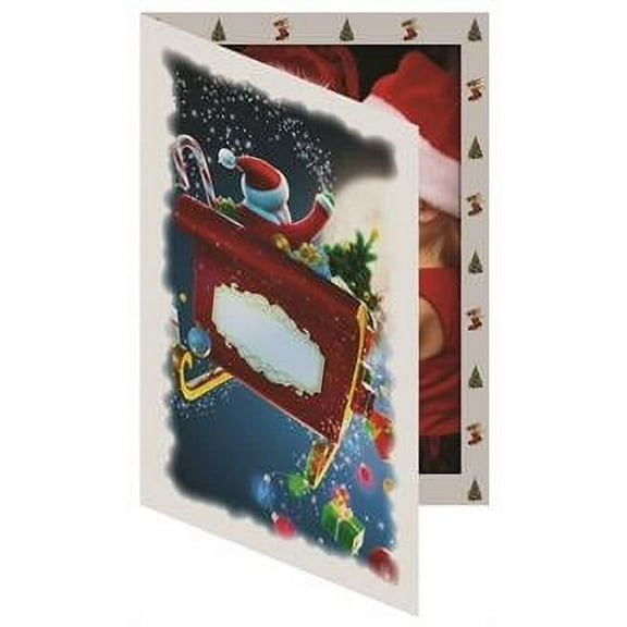 Santa Sleigh 4x6 Photo Folder Frame (package of 100)