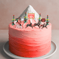 thumbnail image 1 of Santa Sleigh Reindeers Christmas Holiday Trees & Presents Cake Decoration Topper, 1 of 3