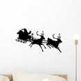 thumbnail image 1 of Santa Sleigh Silhouette Wall Mural Decal by Wallmonkeys Vinyl Peel and Stick Graphic (18 in W x 10 in H), 1 of 4