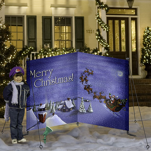 Santa Sleighmerry Christmas! Yard Card