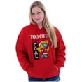 thumbnail image 1 of Santa Smurfette Too Cute Christmas Hoodie Sweatshirt Women Brisco Brands M, 1 of 6