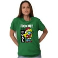 thumbnail image 1 of Santa Smurfette Too Cute Christmas Women's Graphic T Shirt Tees Brisco Brands S, 1 of 6