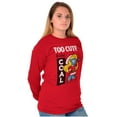 thumbnail image 1 of Santa Smurfette Too Cute Christmas Women's Long Sleeve T Shirt Brisco Brands M, 1 of 6
