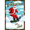 thumbnail image 1 of Santa Snowboarding (24x36 Giclee Gallery Art Print, Vivid Textured Wall Decor), 1 of 3