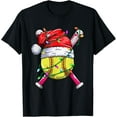 thumbnail image 1 of Santa Sports Design- Women Girls Christmas Softball Player T-Shirt, 1 of 3
