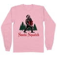 thumbnail image 1 of Santa-Squatch Long Sleeve Shirt Unisex 3X-Large Pink, 1 of 5