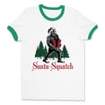 thumbnail image 1 of Santa-Squatch Ringer Tee Shirt Unisex Small White/Kelly Green, 1 of 5