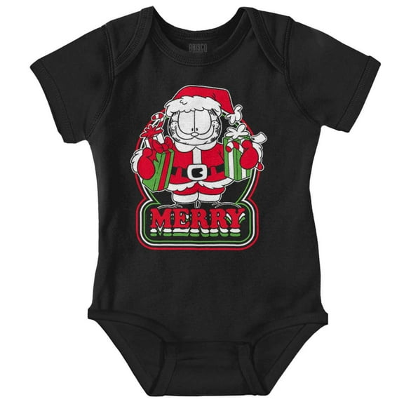 Funny Garfield Santa Merry Christmas Baby Romper Boys or Girls