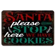 thumbnail image 1 of Santa, Stop Here! We Have Cookies - Rustic Holiday Sign, 1 of 1