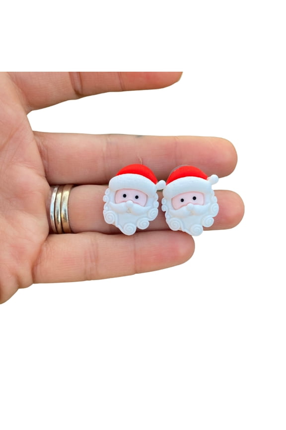 Santa Stud Christmas Earrings