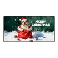 thumbnail image 1 of Santa Surprise Gift Bulldog Merry Cheerful Christmas Desk Mat Full Keyboard Mouse Pad Dog Lover Gifts Idea Large Mousepad - 12021, 1 of 5