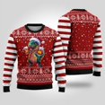thumbnail image 1 of Santa T-Rex Ugly Christmas Sweater, 1 of 2