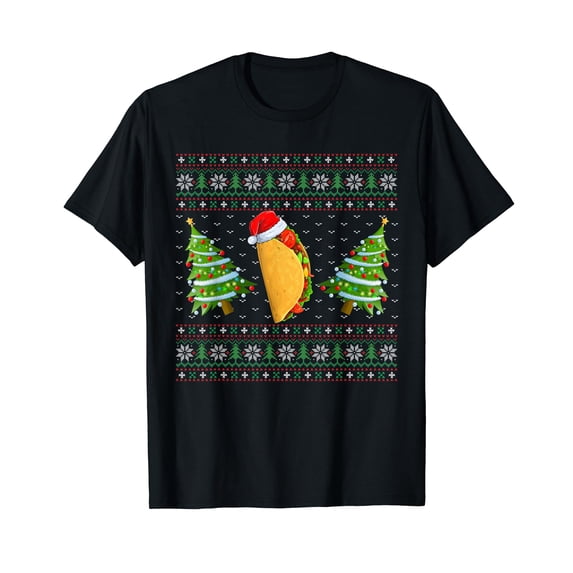 Santa Taco Fast Food Lovers Ugly Xmas Sweater Christmas PJS T-Shirt