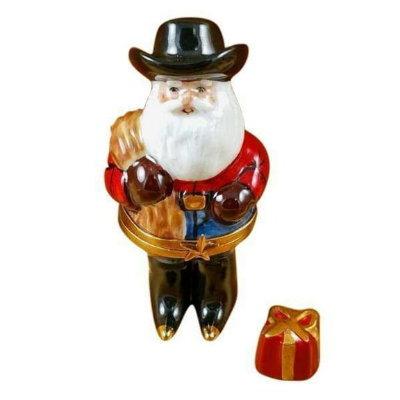 Santa Limoges Box for Holiday Collectors Limoges Box Porcelain Figurine