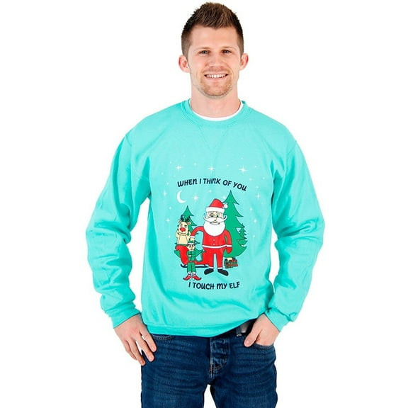 Santa Touch My Elf Ugly Christmas Sweatshirt