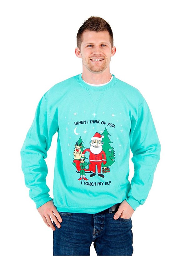 Santa Touch My Elf Ugly Christmas Sweatshirt