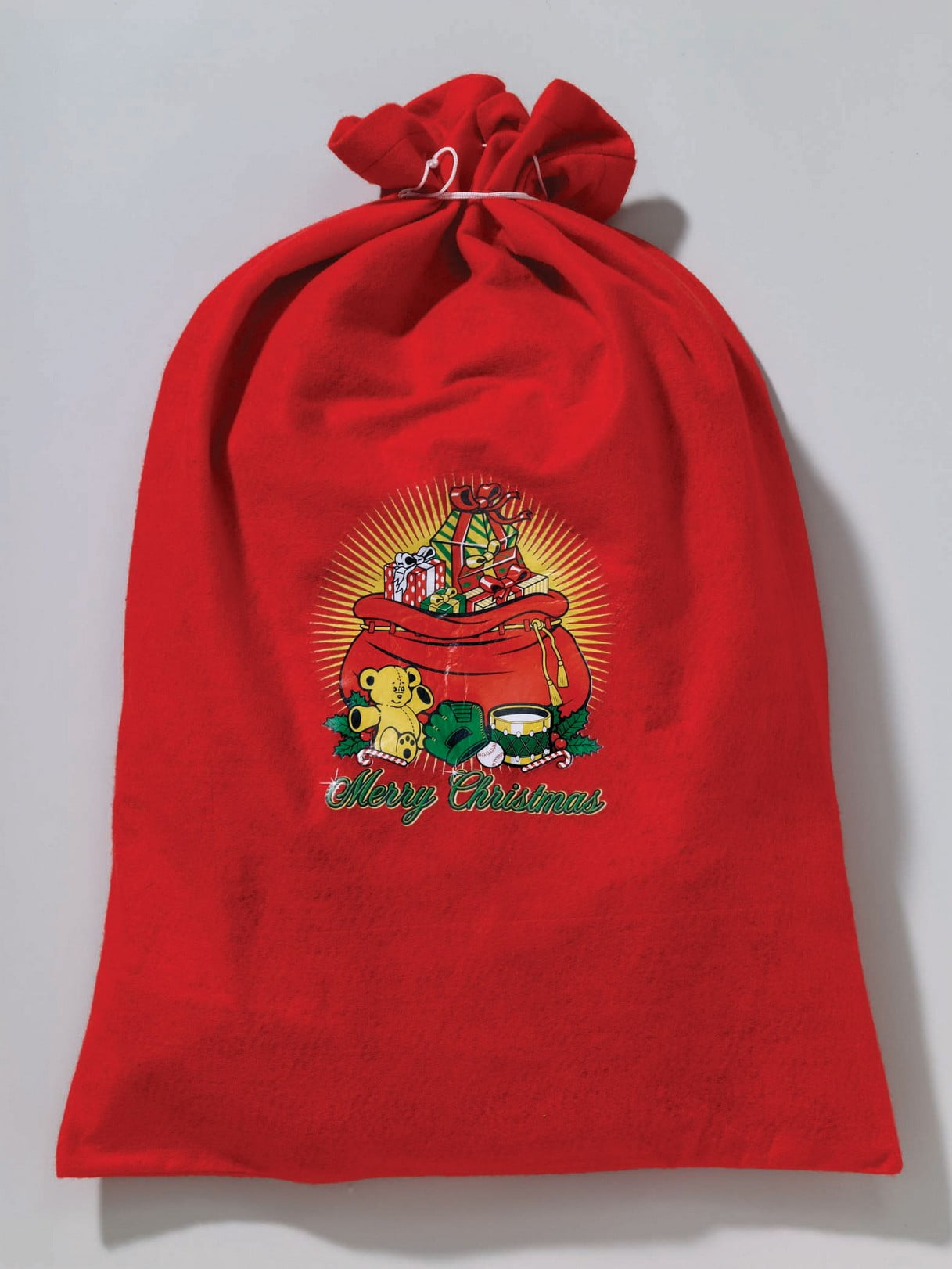 Forum Novelties Santa Claus 22 x 32 inch Red Felt Toy Sack| Santa Bag For Christmas Gifts