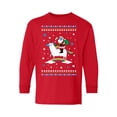 thumbnail image 1 of Santa and Unicorn Kids Long Sleeve Shirt Merry Christmas Youth T-Shirt Funny Santa in Mask Happy Holidays Xmas Top for Boys Girls Christmas Shirt, 1 of 4