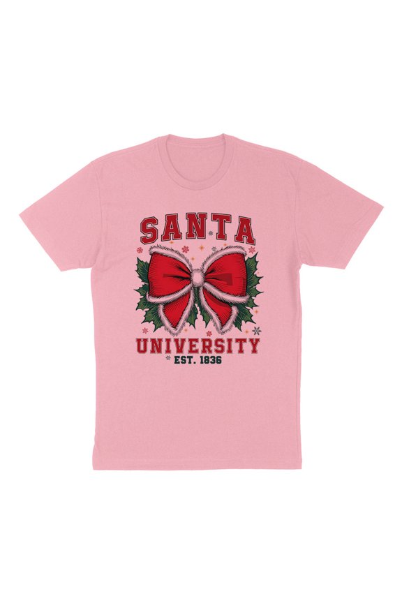 Santa University Shirt Unisex Medium Pink
