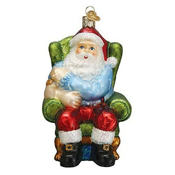 Old World Christmas Blown Glass Ornament for Christmas Tree, Santa Vaccinated