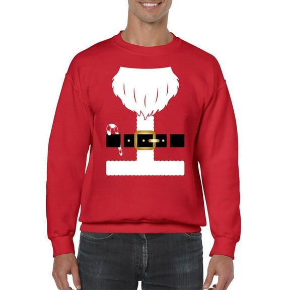 Santa With A Candy Cane Sweatshirt Men -Smartprints Designs, Male 4X-Large