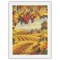 thumbnail image 1 of Santa Ynez Valley - Ballard Buellton Los Alamos Los Olivos Solvang - California Vineyards Wine Country Art by Kerne Erickson - Japanese Unryu Rice Paper Art Print (Unframed) 18 x 24 in, 1 of 4
