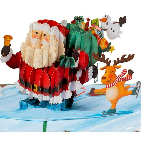 Santa and Friends Pop Up Card