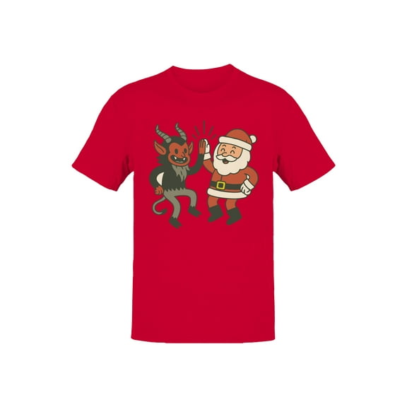 Santa and Krampus Unite Men's T-shirt