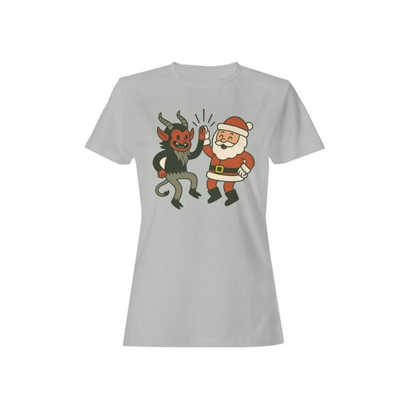 Santa and Krampus Unite Women's T-shirt
