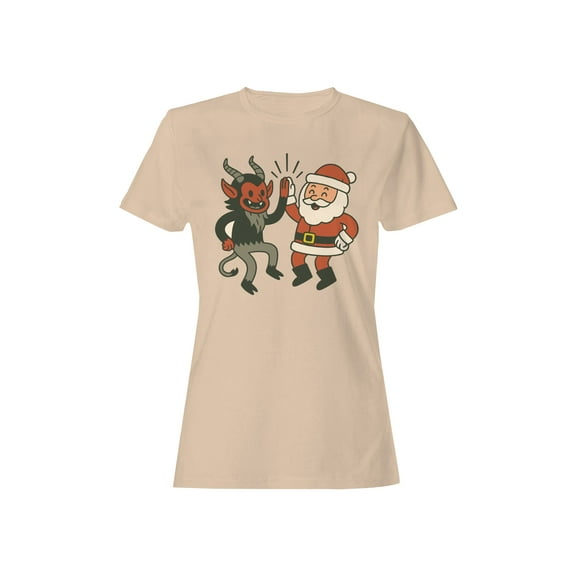 Santa and Krampus Unite Women's T-shirt