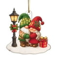 thumbnail image 1 of Santa and Mrs. Claus Christmas Ornament Hanging Acrylic Pendant for Xmas Tree Home Party Gifts for Family Lover (A), 1 of 6