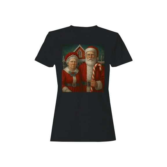 Santa and Mrs. Claus at North Pole Women's T-shirt