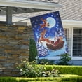 thumbnail image 1 of Santa and Reindeer Sleigh Ride Outdoor House Flag 28" x 40", 1 of 7