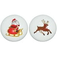 thumbnail image 1 of Santa and Rudolf The Red Nose Raindeer Drawer Knobs Christmas Holiday Decor Ceramic Cabinet Pulls (Set of Two), 1 of 2