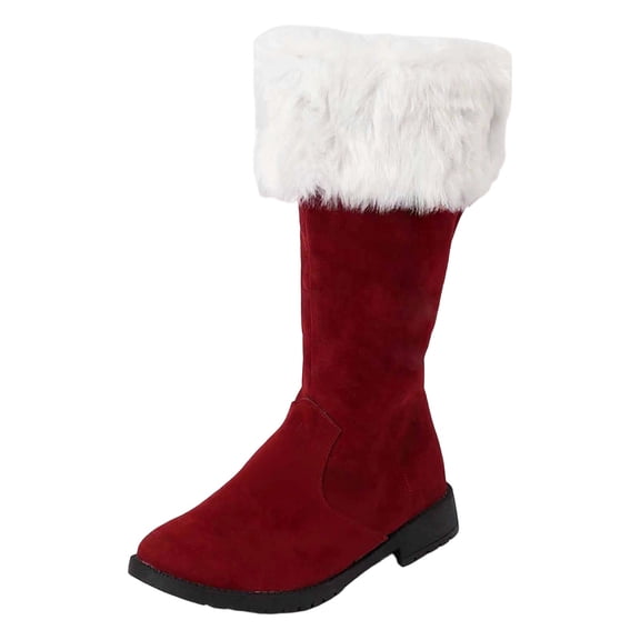 Santa boots Mid Calf Boots Winter Couples Fashion Suede Ankle Booties Comfortable Casual Holiday Outdoor Walking Shoes