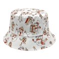 thumbnail image 1 of Santa hats Christmas Hat Fashionable Christmas Deer Snowman Print Men And Women Sunshade Christmas Fisherman Hat small santa hats, 1 of 4