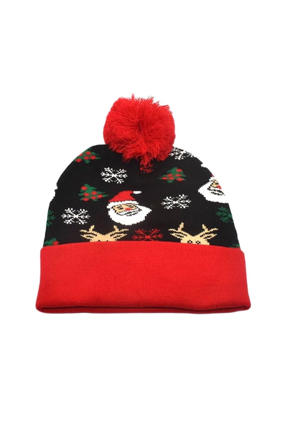 Santa hats Christmas Winter Hats For Men Women Soft Warm Knit Hat Ski Stocking Cap small santa hats
