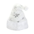 thumbnail image 1 of Santa hats White Christmas Santa Hat With Gold And Silver Sequins And Snowflake Embroidery For Adults small santa hats, 1 of 3