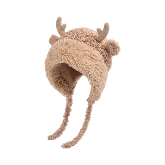 Santa hats Winter Cute Fashion Knitted With Ear And Reindeer For Cozy Lined Hat small santa hats