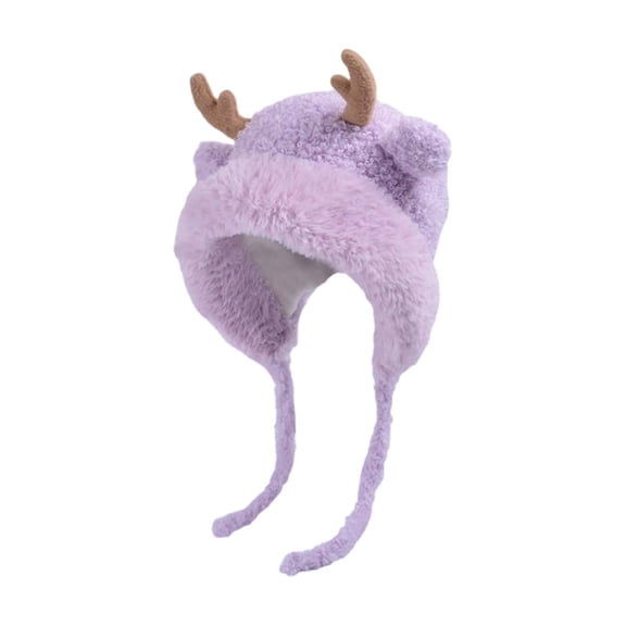 Santa hats Winter Cute Fashion Knitted With Ear And Reindeer For Cozy Lined Hat small santa hats