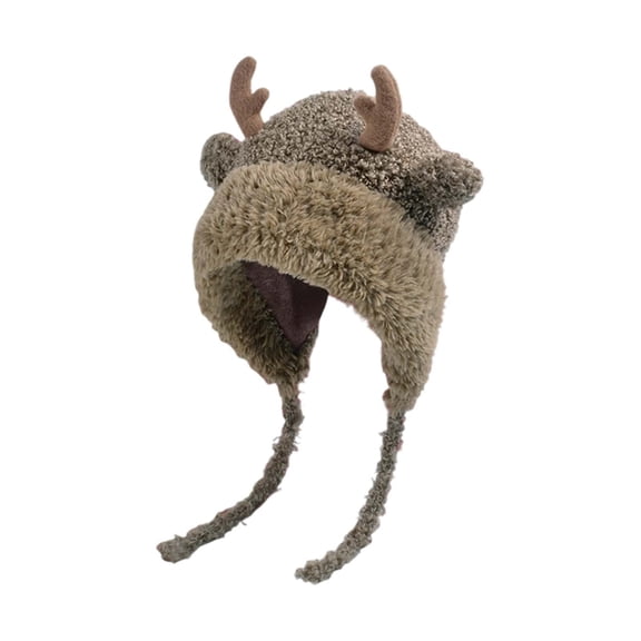 Santa hats Winter Cute Fashion Knitted With Ear And Reindeer For Cozy Lined Hat small santa hats