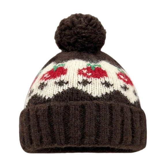 Santa hats Winter Fair Isle Knit Hat For With Cute For Fall And Winter Adorable Holiday For The Year small santa hats